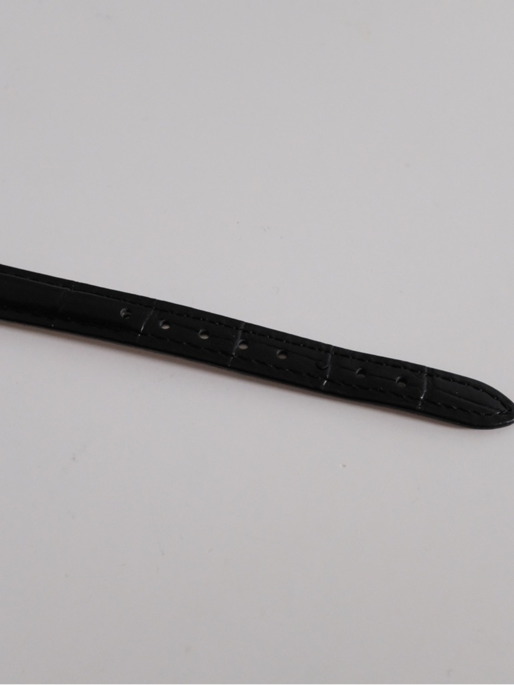 Vintage Dior Gold-Tone Crystal Bezel Watch with Black Leather Strap - Picture 10 of 10